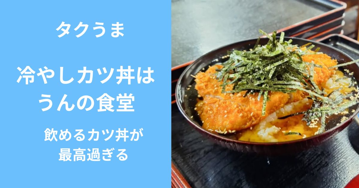 うんの食堂の冷やしカツ丼